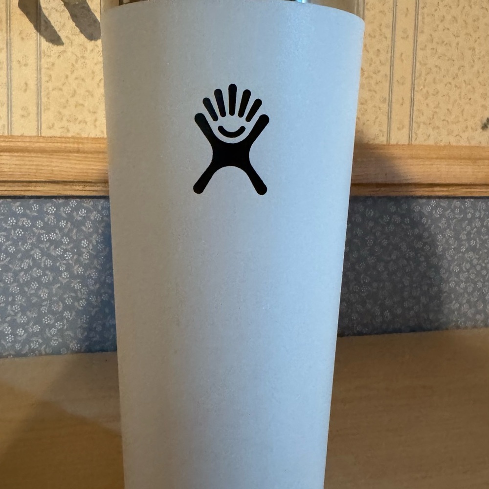 Hydro Flask White Tumbler with Logo